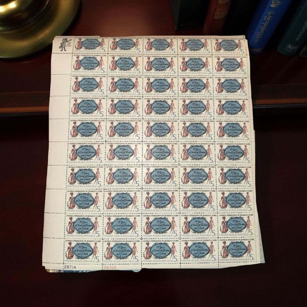 MNH Scott ‘66  #1316 General Federation Women’s Clubs 5 Cent Sheet of 50 Stamps